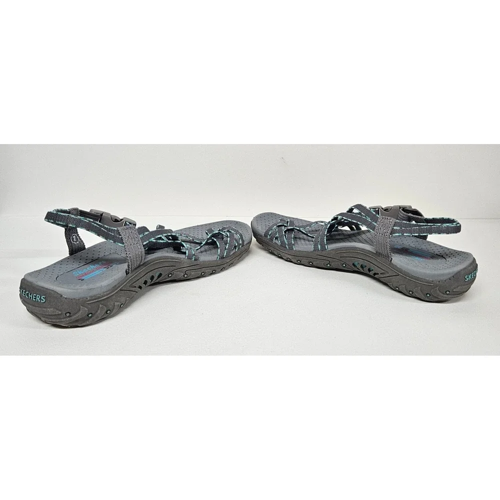 Skechers Outdoor Lifestyle Womens Gray Teal‎ Strappy Athletic Sandals Size 7